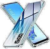 ivoler Funda para OPPO A53 / OPPO A53s, Carcasa Protectora Antigolpes Transparente con Cojín Esquina Parachoques, Flexible Suave TPU Silicona Caso Delgada Anti-Choques Case Cover