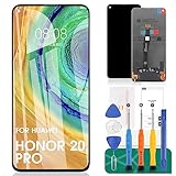 para Huawei Honor 20 Pantalla LCD para Honor 20 Pro Pantalla Táctil para Huawei Nova 5T Pantalla de Repuesto para Honor 20S Digitalizador Kits de reparación con Marco (Negro)