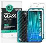 IBYWIND Protector de Pantalla para Redmi Note 8 Pro [2 Piezas],con Cristal templado para lente de cámara trasera,Atrás Pegatina Protectora Fibra de Carbono,Incluyendo Kit de instalación fácil