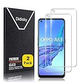 Didisky 2-Unidades Cristal Templado Protector de Pantalla para OPPO A53 / A53S (No para OPPO A53S 5G), Antihuellas, Sin Burbujas, Fácil de Limpiar, 9H Dureza,Transparente