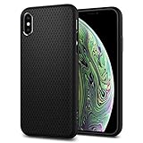 Spigen Funda Liquid Air Compatible con iPhone XS y Compatible con iPhone X - Negro