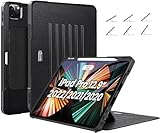 ZtotopCases Funda para iPad Pro de 12.9 Pulgadas 6ta/5ta/4ta generación 2022/2021/2020,Protección con 6 Ángulo de Visión Magnético, Función Automática de Reposo/Activación, Negro