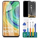 para Huawei Nova 5T Honor 20/20 Pro / 20S Pantalla LCD de Reemplazo de Digitalizador de Cristal Kit de Montaje, Película Templada Gratis, Pegamento y Herramientas Negro.