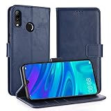 Simpeak Funda Compatible con Huawei P Smart 2019 / Honor 10 Lite, Funda Libro Compatible con Huawei P Smart 2019 Soporte Plegable/Ranuras Compatible con Tarjetas, Azul