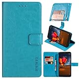 BELLA BEAR Funda para TCL 10 SE Flip Case [Portatarjetas] [Pata de Cabra] Carcasa Móviles Caso para TCL 10 SE Funda(Cielo Azul)