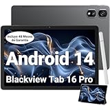 Blackview Android 14 Tablet Tab16Pro, 16GB RAM 256GB ROM/1TB TF Gaming Tablets 11 Pulgadas, 4G LTE 5G WiFi/8MP+13MP Cámara/Widevine L1/7700mAh 18W/Face ID/2024 Octa Core Tablet con Lápiz y Funda