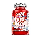 AMIX - Complejo Vitamínico - Multi Mega Stack con Vitaminas y Minerales - 120 Tabletas - Mejora el Rendimiento Físico y Mental - Suplemento con Hierro - Eficaces Suplementos Vitamínicos