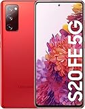 SAMSUNG Galaxy S20 FE 5G, 128GB, Rojo (Reacondicionado), Original de fábrica (Corea del Sur), Exclusivo para el Mercado Europeo (Versión Internacional)