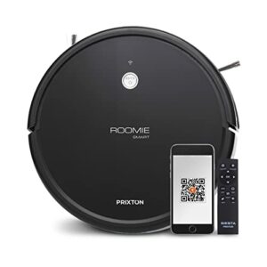 PRIXTON Roomie Smart – Robot Aspirador Gran Potencia de Succión 1400PA WiFi App Móvil Mapeo del Hogar Limpieza Inteligente y Automática Barre, Friega, Aspira y Mopea (Reacondicionado)
