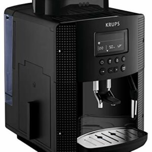 Krups EA81M8 Roma – Cafetera automática (1,7 L, 3 niveles de temperatura, 3 texturas de molinillo, reacondicionado), color negro