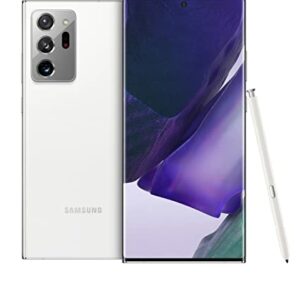 Samsung Galaxy Note 20 Ultra 5G, 256GB, Mystic White (Reacondicionado), Original de fábrica (Corea del Sur), Exclusivo para el Mercado Europeo (Versión Internacional)