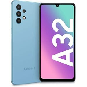 SAMSUNG Galaxy A32, 64GB, Azul (Reacondicionado), Original de fábrica (Corea del Sur), Exclusivo para el Mercado Europeo (Versión Internacional)