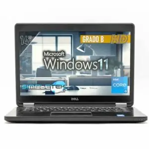 Portátil Dell Latitude E5450 Core i5 Display 14″ HD | 16GB RAM SSD 240GB Windows 10 Pro | Teclado Italiano | NO Webcam | HDMI VGA (reacondicionado)