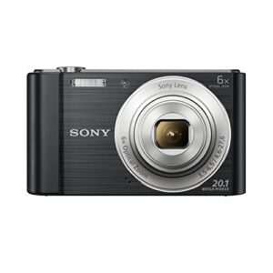 Sony DSCW810B.CEH Cámara compacta Digital (20,1 MP, Zoom 6 x, LCD 2,7, 720p HD, Lente G de 26 mm) Negra (renovada)