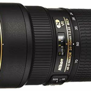 Nikon AF-S NIKKOR 24-70mm f/2.8E ED VR SLR Negro – Objetivo (SLR, 20/16, 0,38 m, Nikon F, Automático/Manual, 24-70 mm) (Reacondicionado)