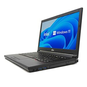 Fujitsu Notebook Lifebook E544 | Windows 11 Pro | Pantalla HD de 14 Pulgadas | Core i3 2.4 GHz 8GB RAM SSD 240GB | Webcam 720p DVD-RW WiFi PC Portátil Computadora Compañía Laptop (Reacondicionado)