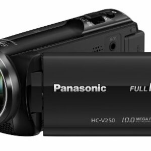 Panasonic HC-V250EB-K – Videocámara Full HD, color negro (zoom inteligente de 90x, Power OIS, Wi-Fi, NFC) (nuevo para 2014) (renovado)