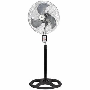 Ventilador de pie con 3 velocidades. Diámetro 45 cm. Estructura y rejilla de metal con altura regulable (máx. 125 cm) (reacondicionado)